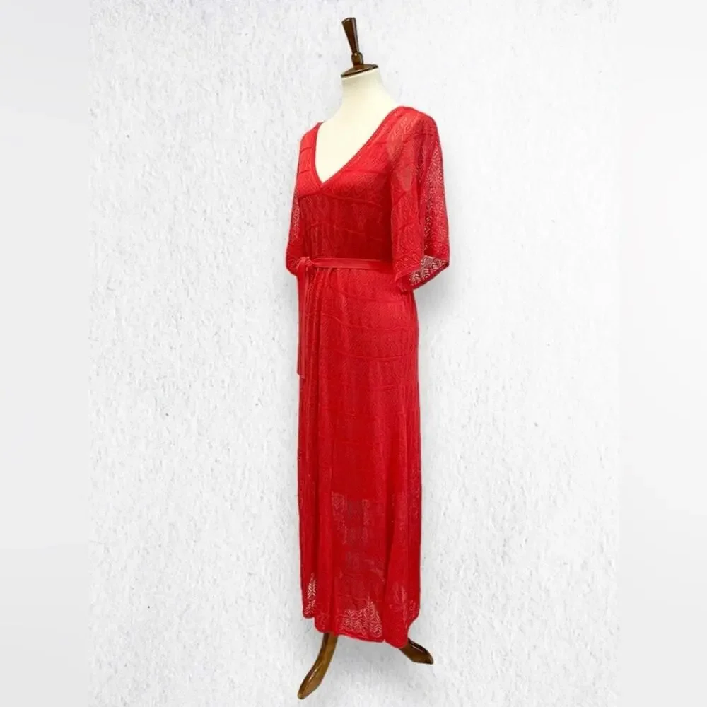 Boden Pointelle Knitted Midi Dress Women's Size 8 - Picture 4 of 13